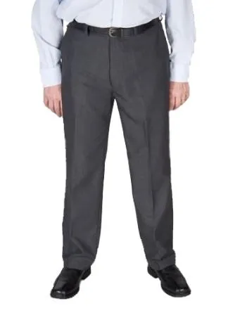 Dura Press Mens Poly Viscose Formal Trousers in Charcoal