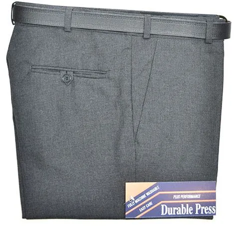 Dura Press Mens Poly Viscose Formal Trousers in Charcoal