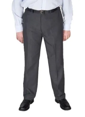 Dura Press Mens Poly Viscose Formal Trousers in Charcoal