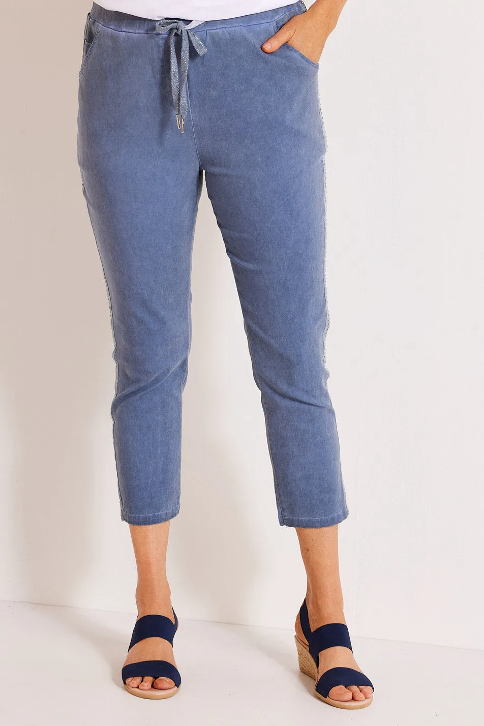 EMBELLISHED STRETCH PULL ON  PANT