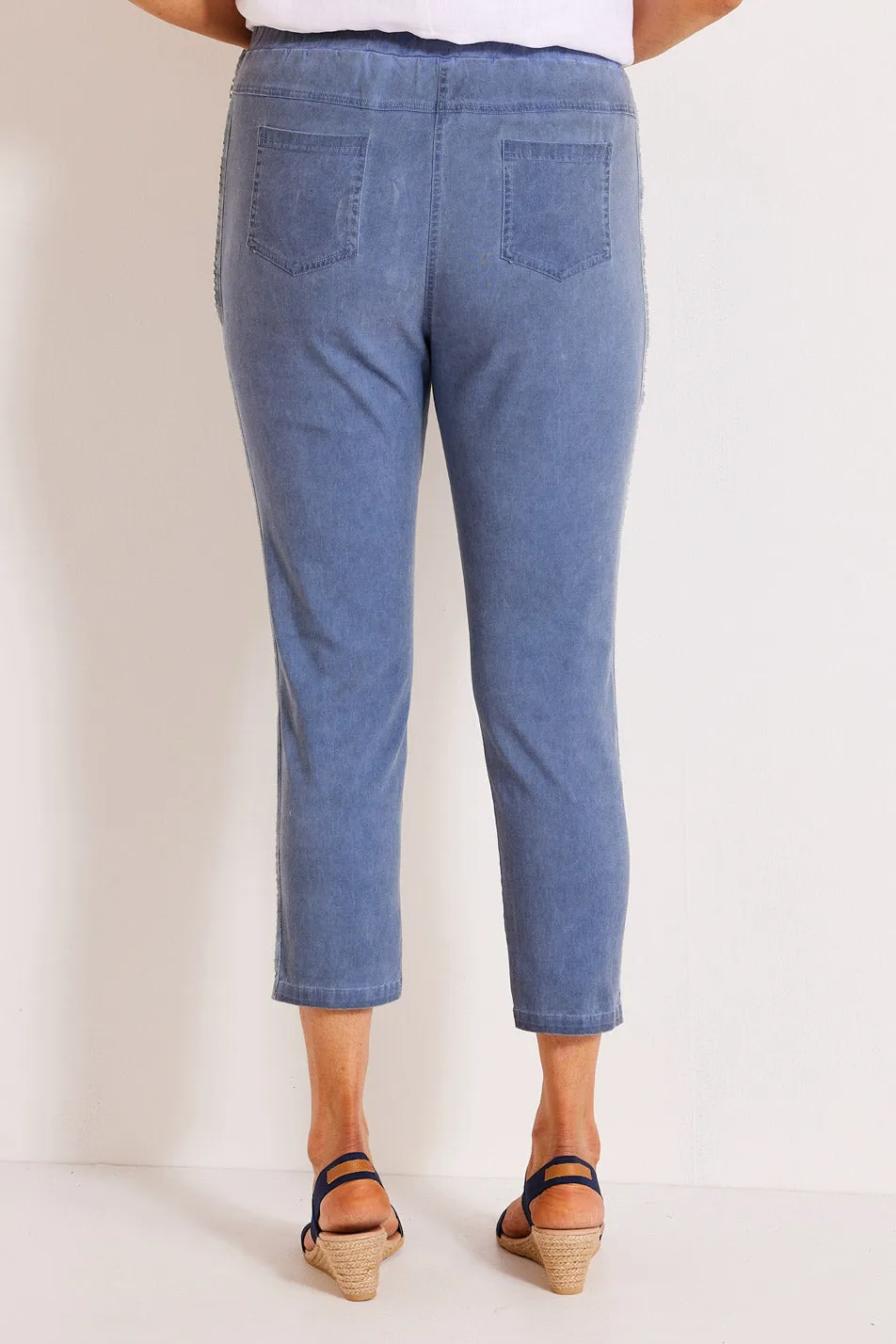 EMBELLISHED STRETCH PULL ON  PANT