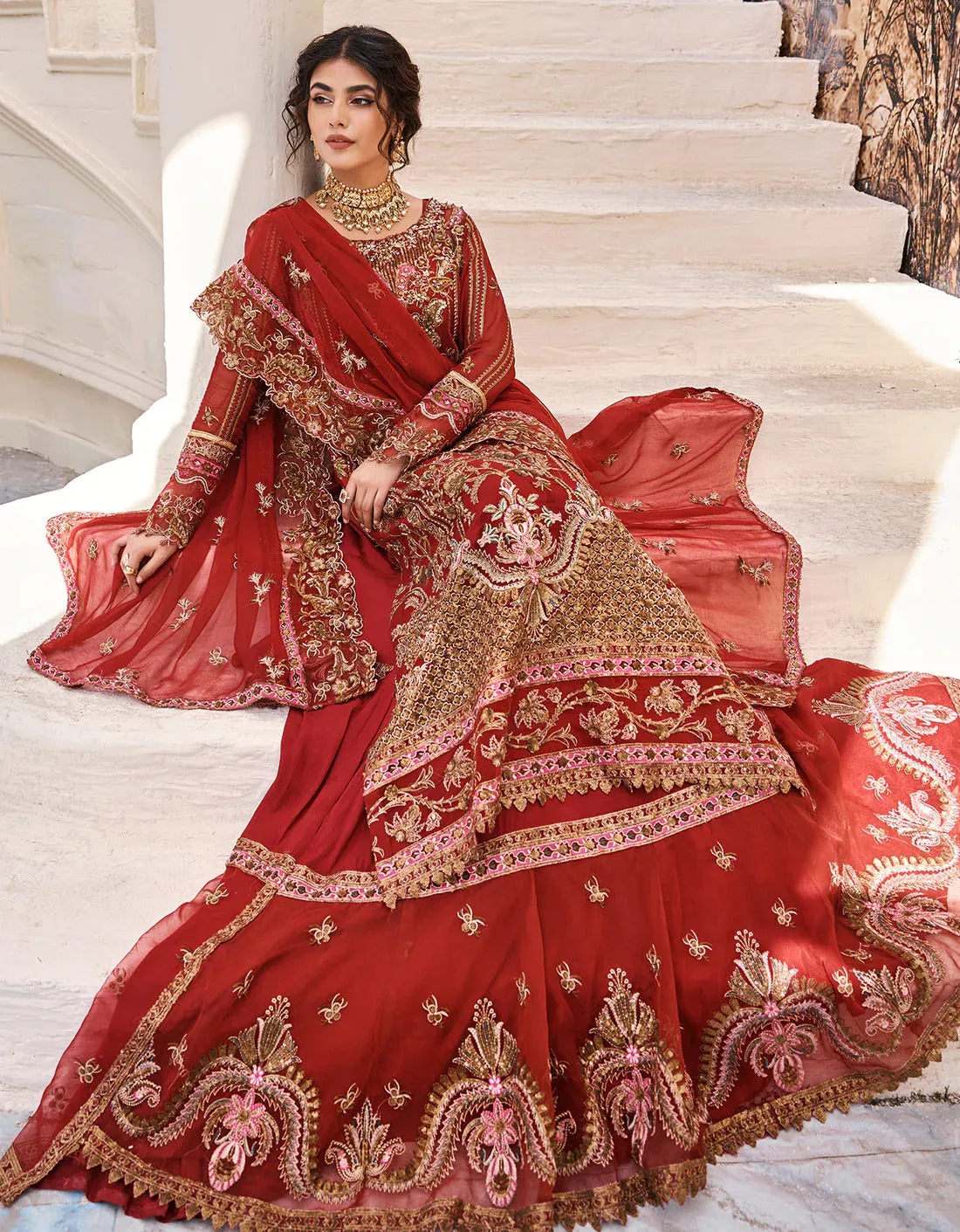 Eshaal by Emaan Adeel Unstitched 3 Piece Emb Organza Collection'2023-ESH-04