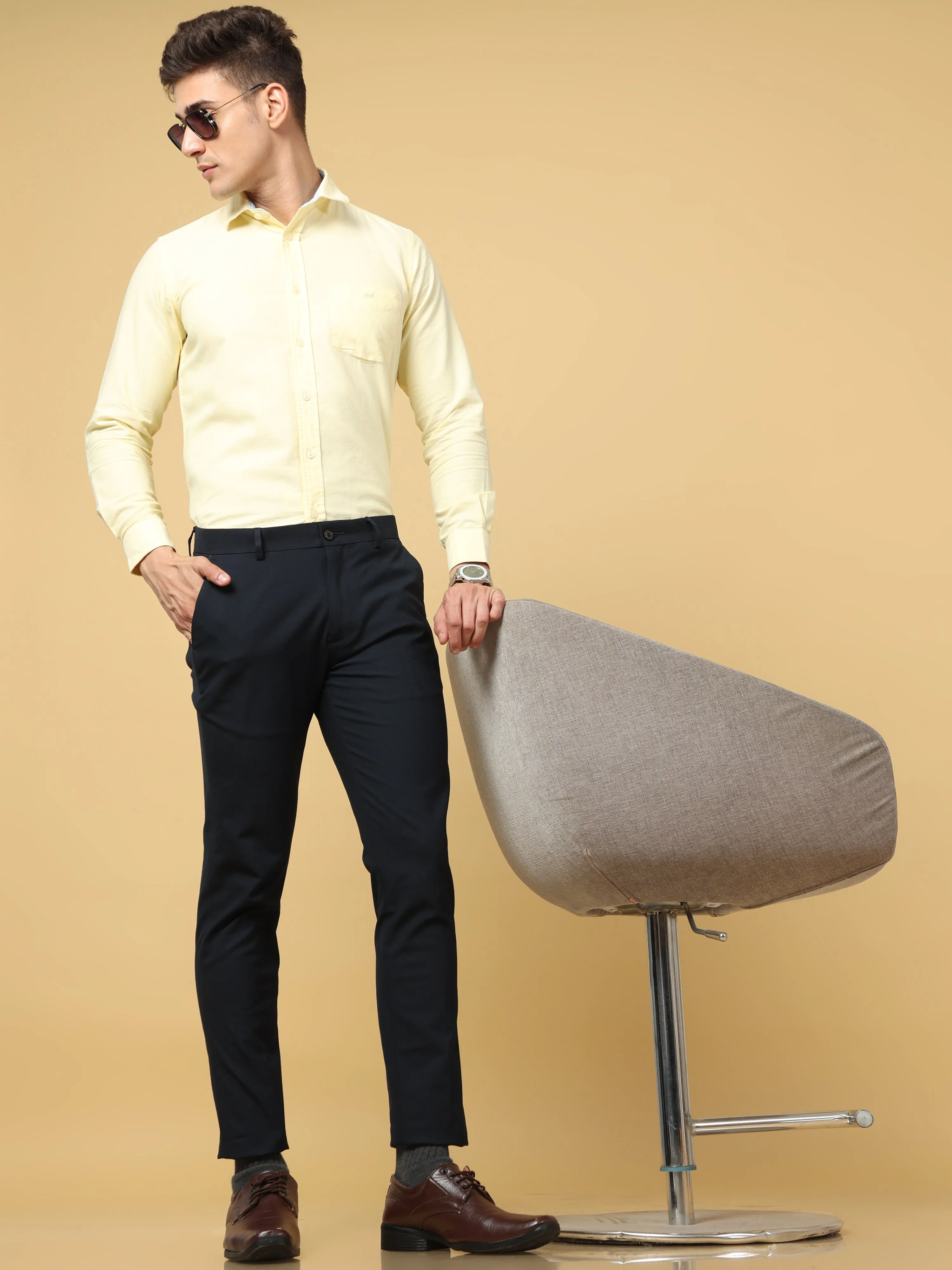 Essential Navy Sleek Formal Trouser