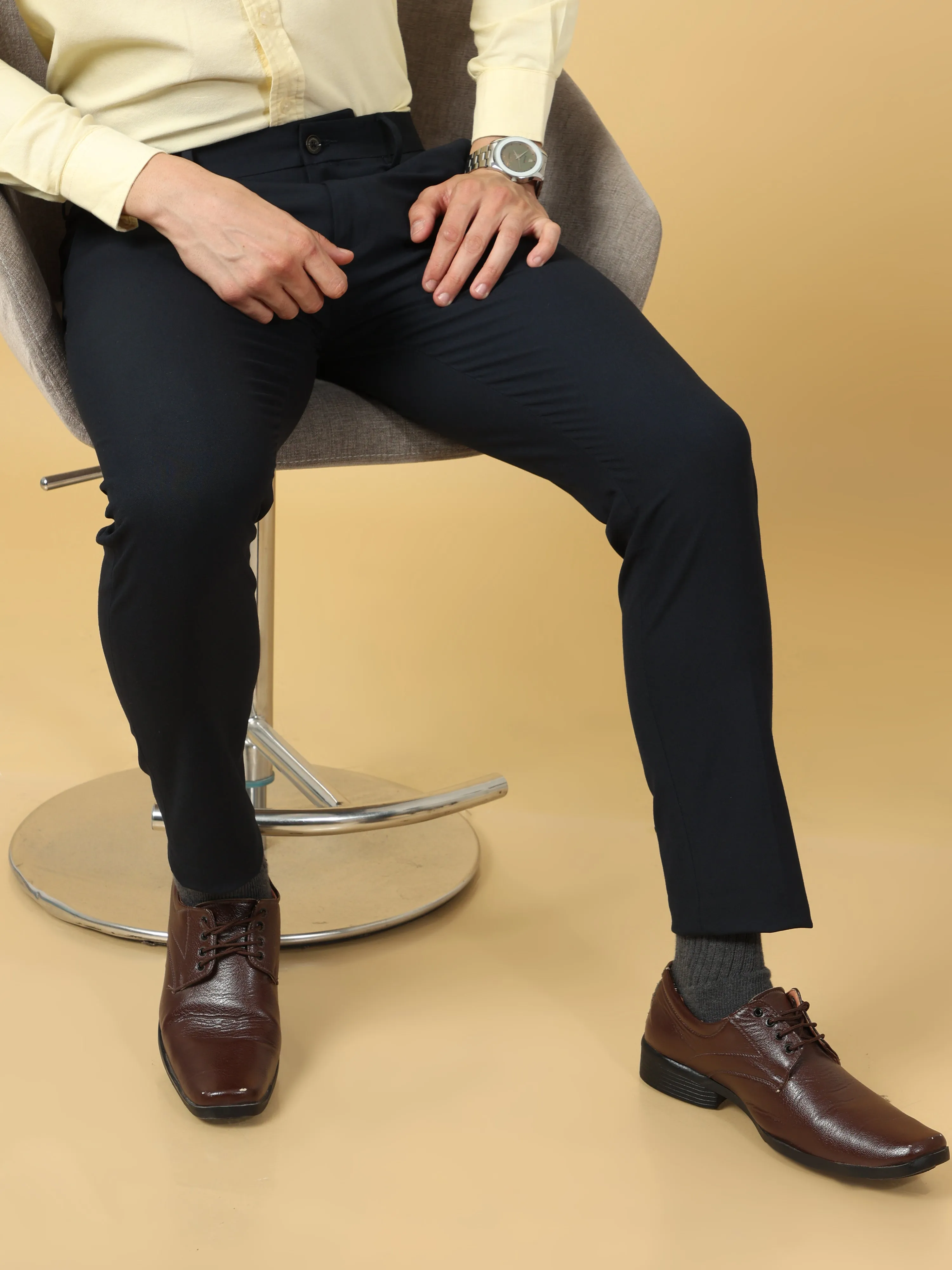 Essential Navy Sleek Formal Trouser