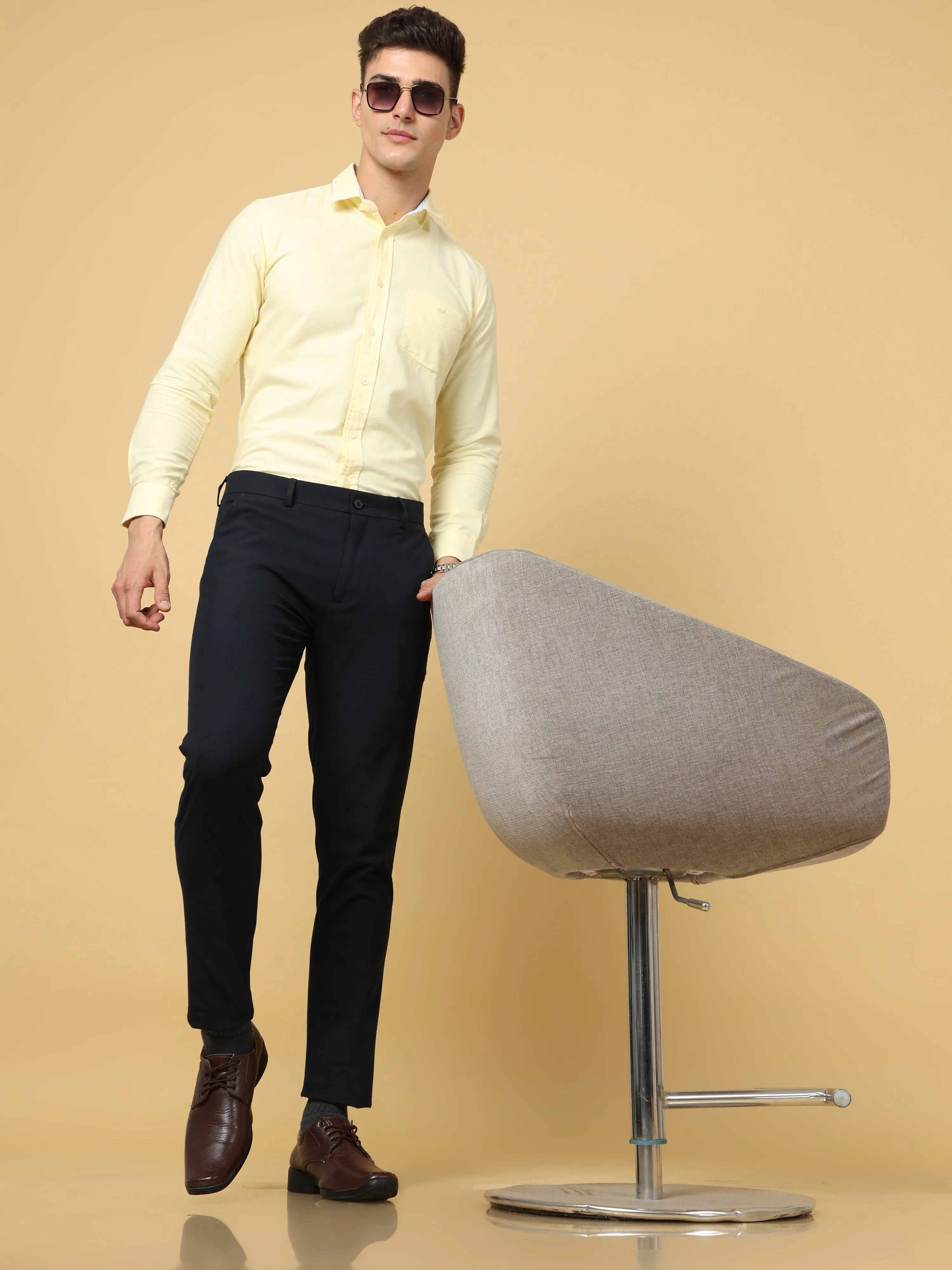Essential Navy Sleek Formal Trouser