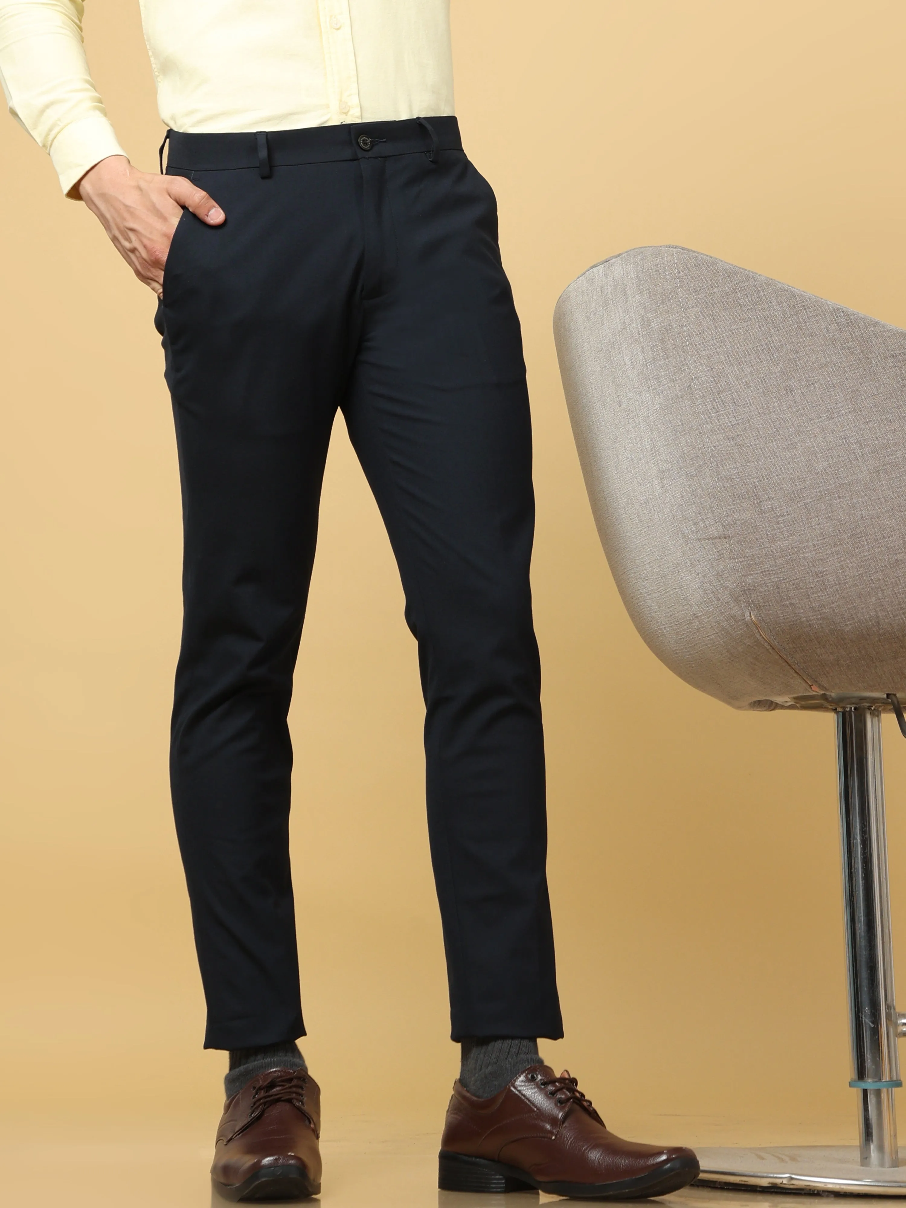 Essential Navy Sleek Formal Trouser