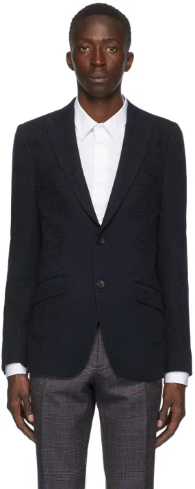 Etro Navy Paisley Blazer