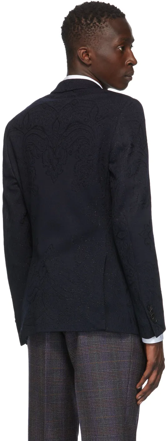 Etro Navy Paisley Blazer