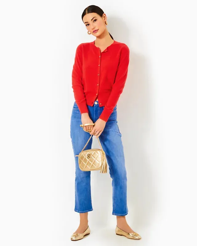 Fairley Cashmere Cardigan, Rococo Red