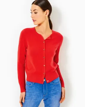 Fairley Cashmere Cardigan, Rococo Red