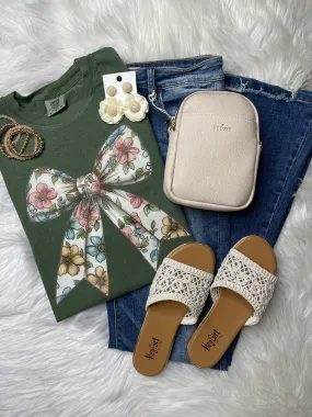 Fall Floral Bow Tee