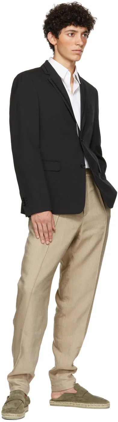 Fendi Black Wool Ã€ Jour Blazer