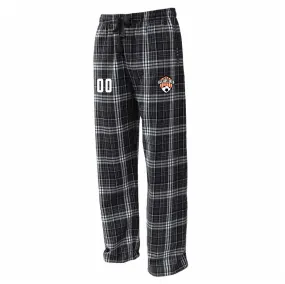 Fort Lee SC Flannel Plaid Pajama Pant Black/White