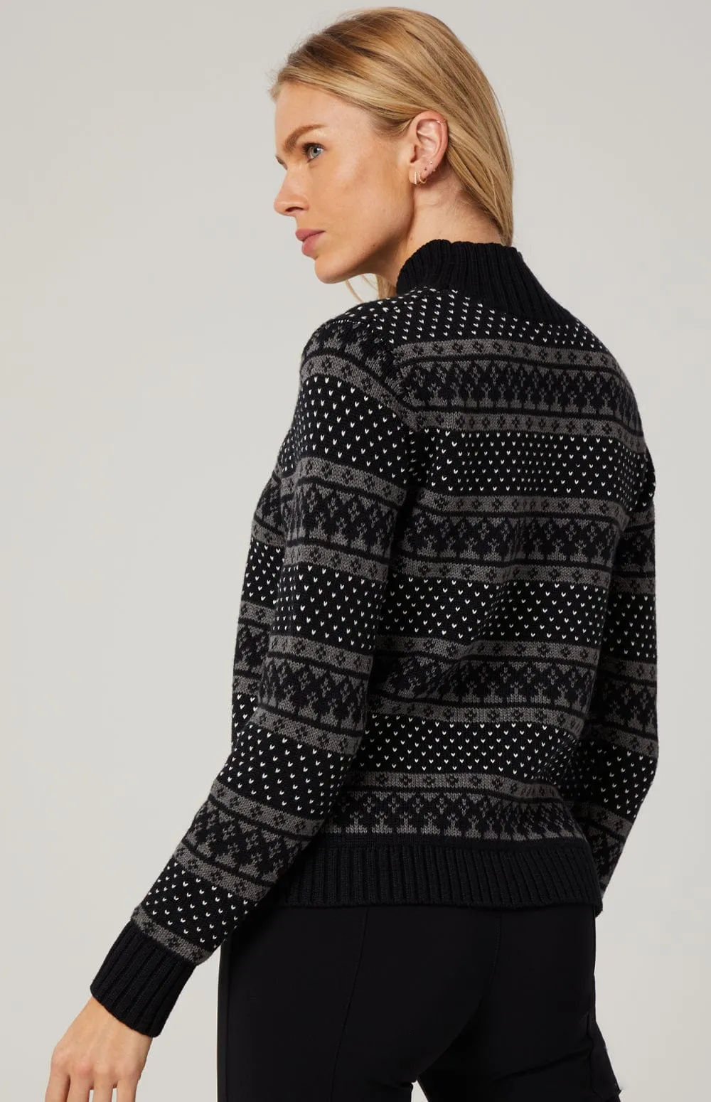 Gitte Mock Neck Sweater | Black