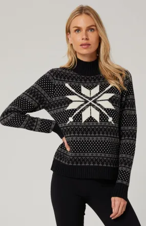 Gitte Mock Neck Sweater | Black