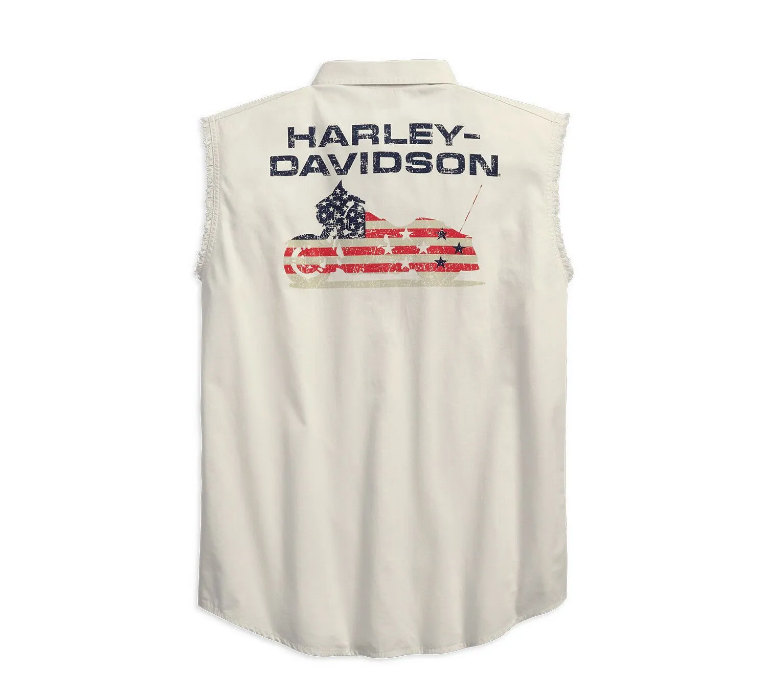 Harley-Davidson® Men's Americana Sleeveless Blowout Shirt, Off-White 96185-18VM