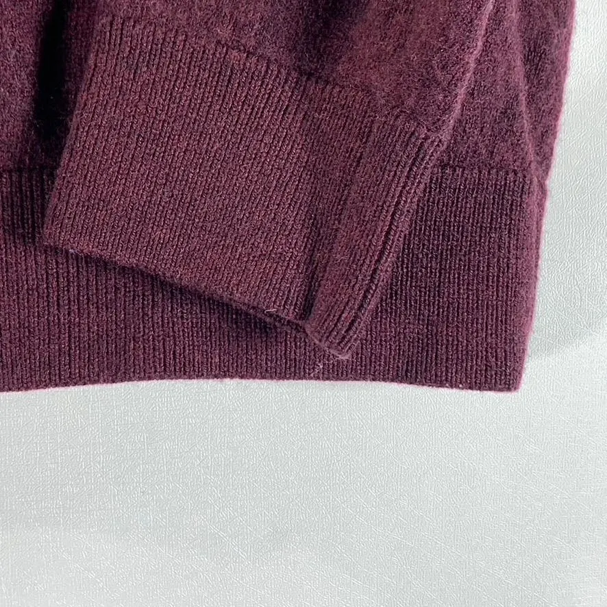 HART SCHAFFNEER MARX Men's Burgundy Extra Fine Merino Wool Crewneck Sweater SZ L