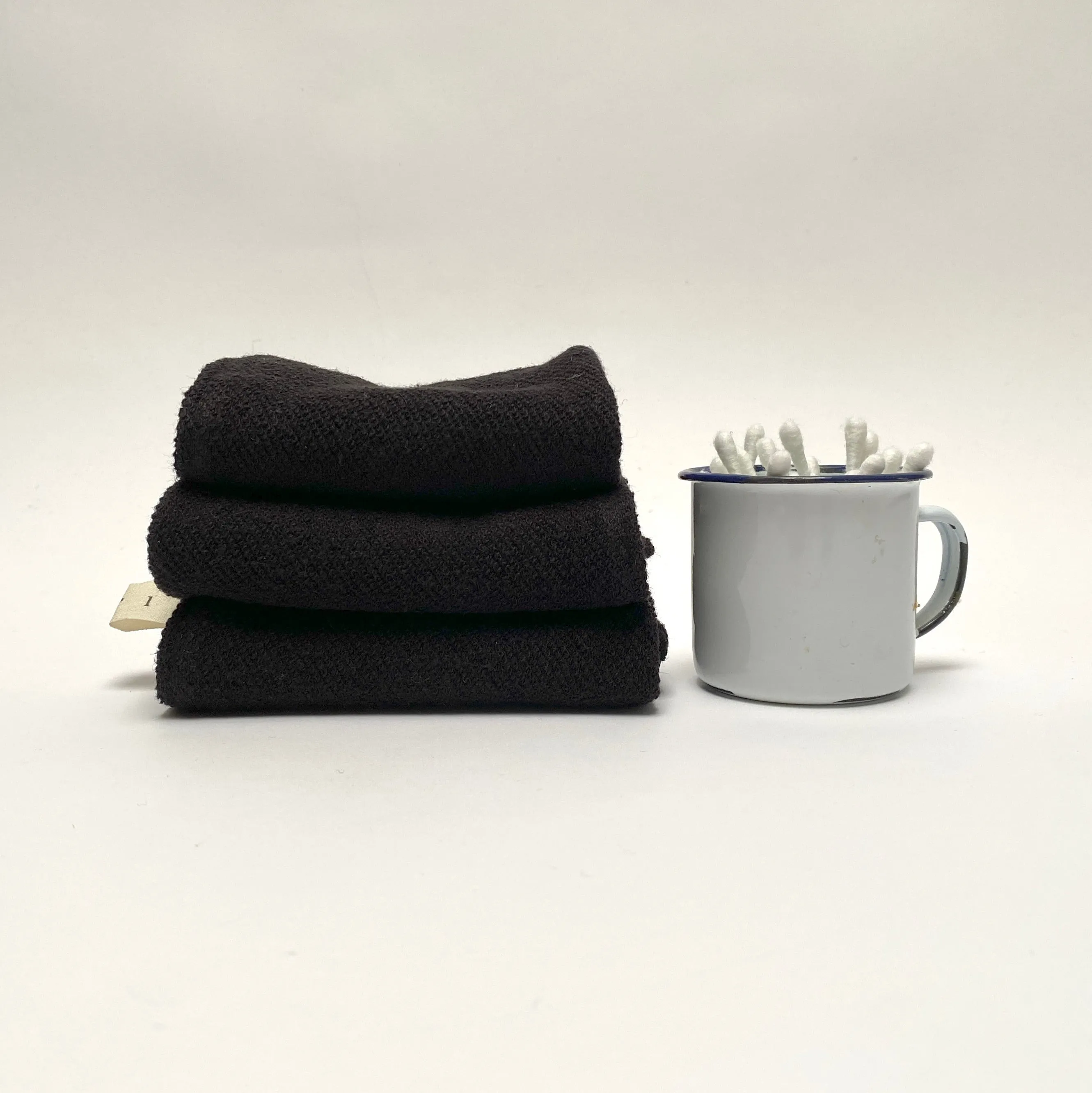 hemp wash cloths (black)