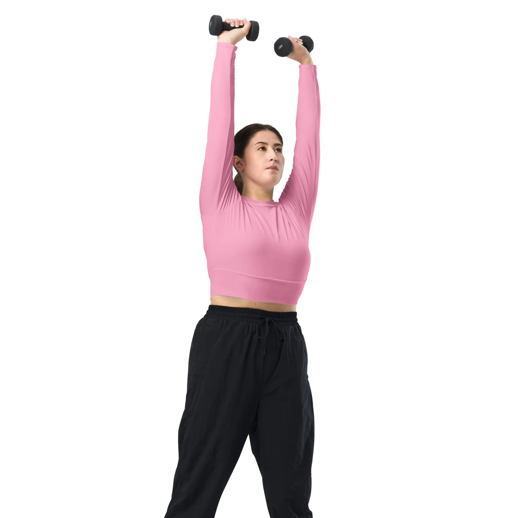 Humble Sportswear™ Blush Pink Compression Crop Top