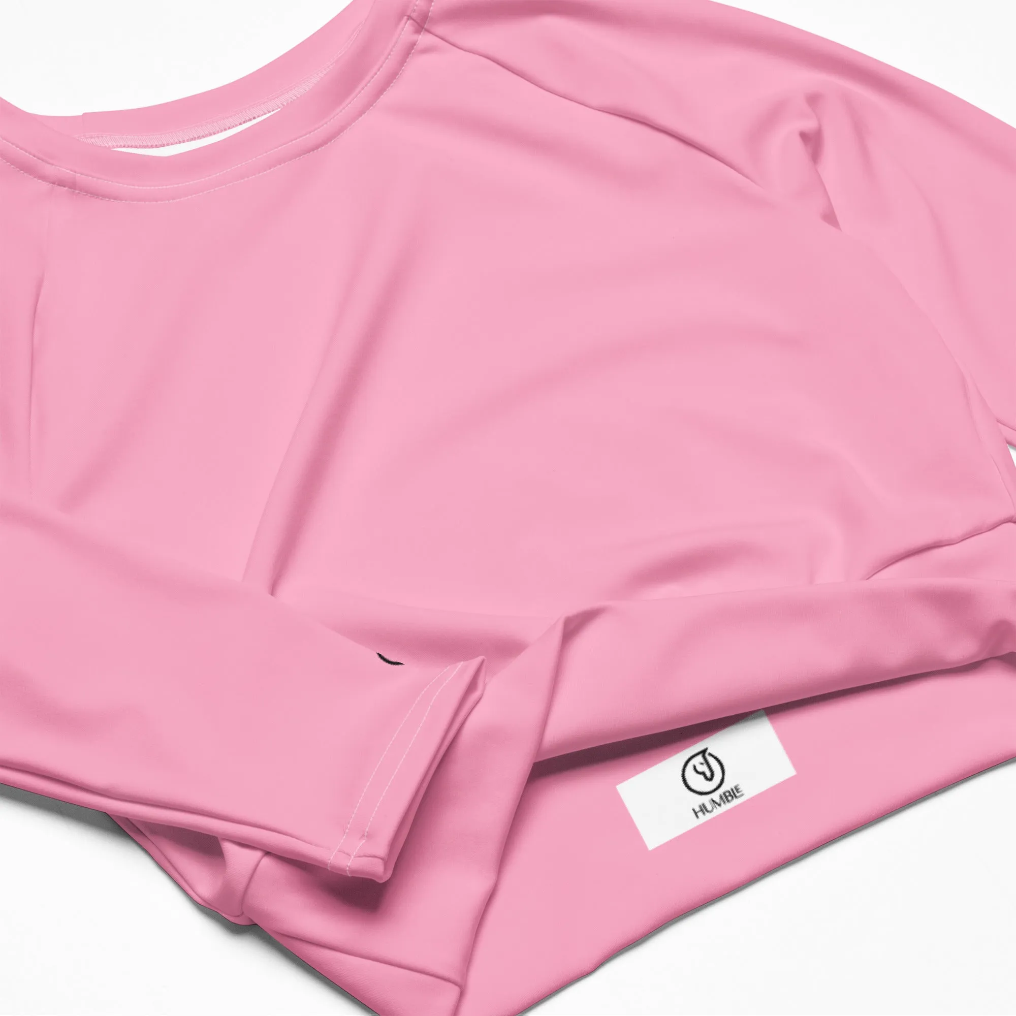 Humble Sportswear™ Blush Pink Compression Crop Top