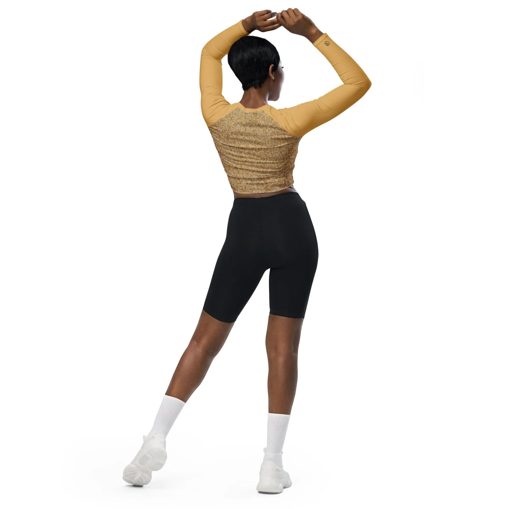 Humble Sportswear™ Pattens Beige Compression Crop Top