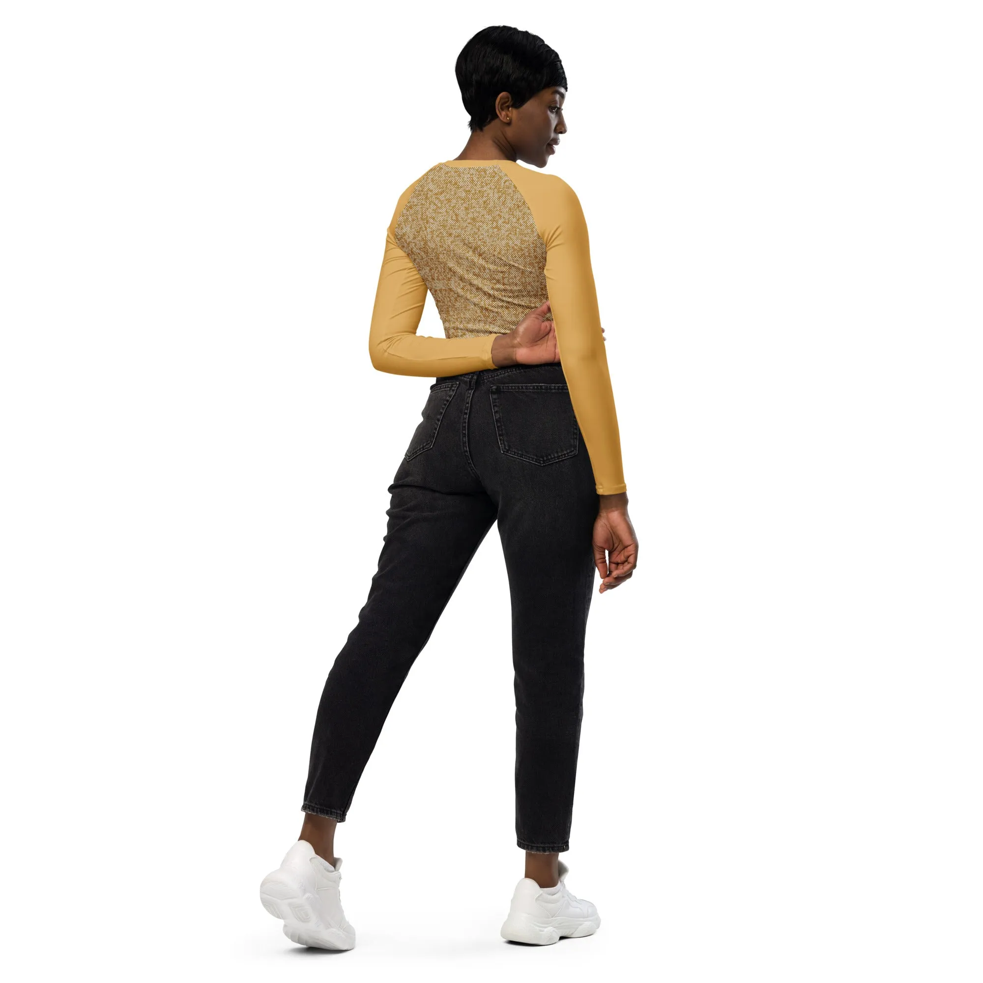 Humble Sportswear™ Pattens Beige Compression Crop Top