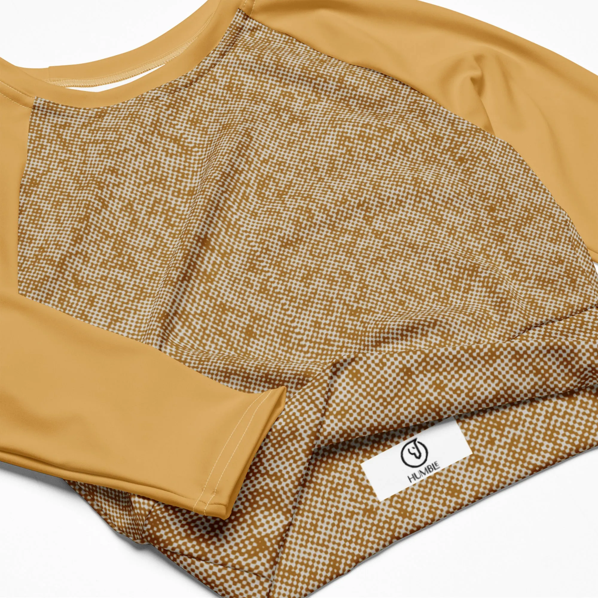 Humble Sportswear™ Pattens Beige Compression Crop Top