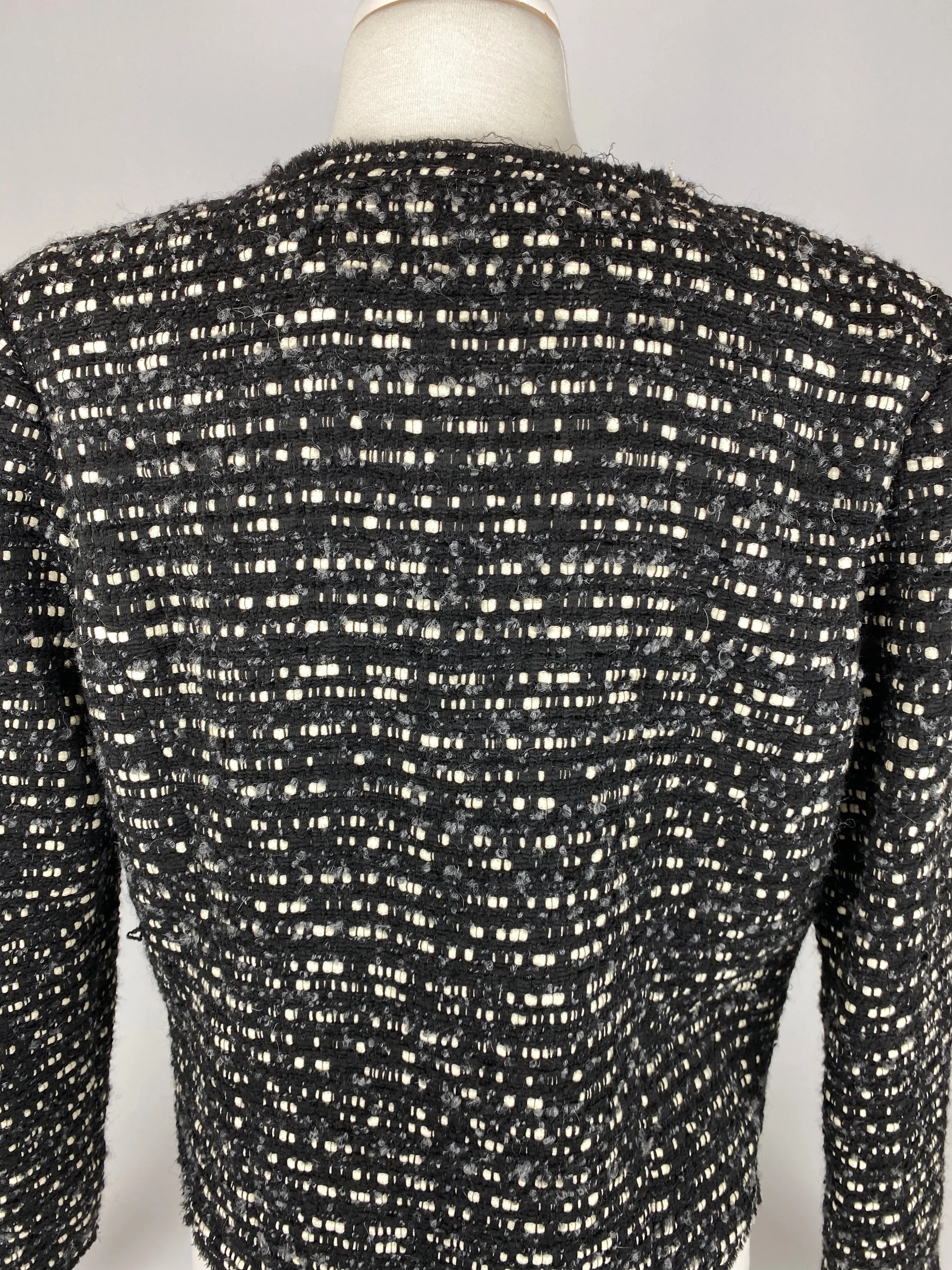 IRO - MAMASPE TWEED JACKET IN BLACK - SZ 42 (FIT AU 12)