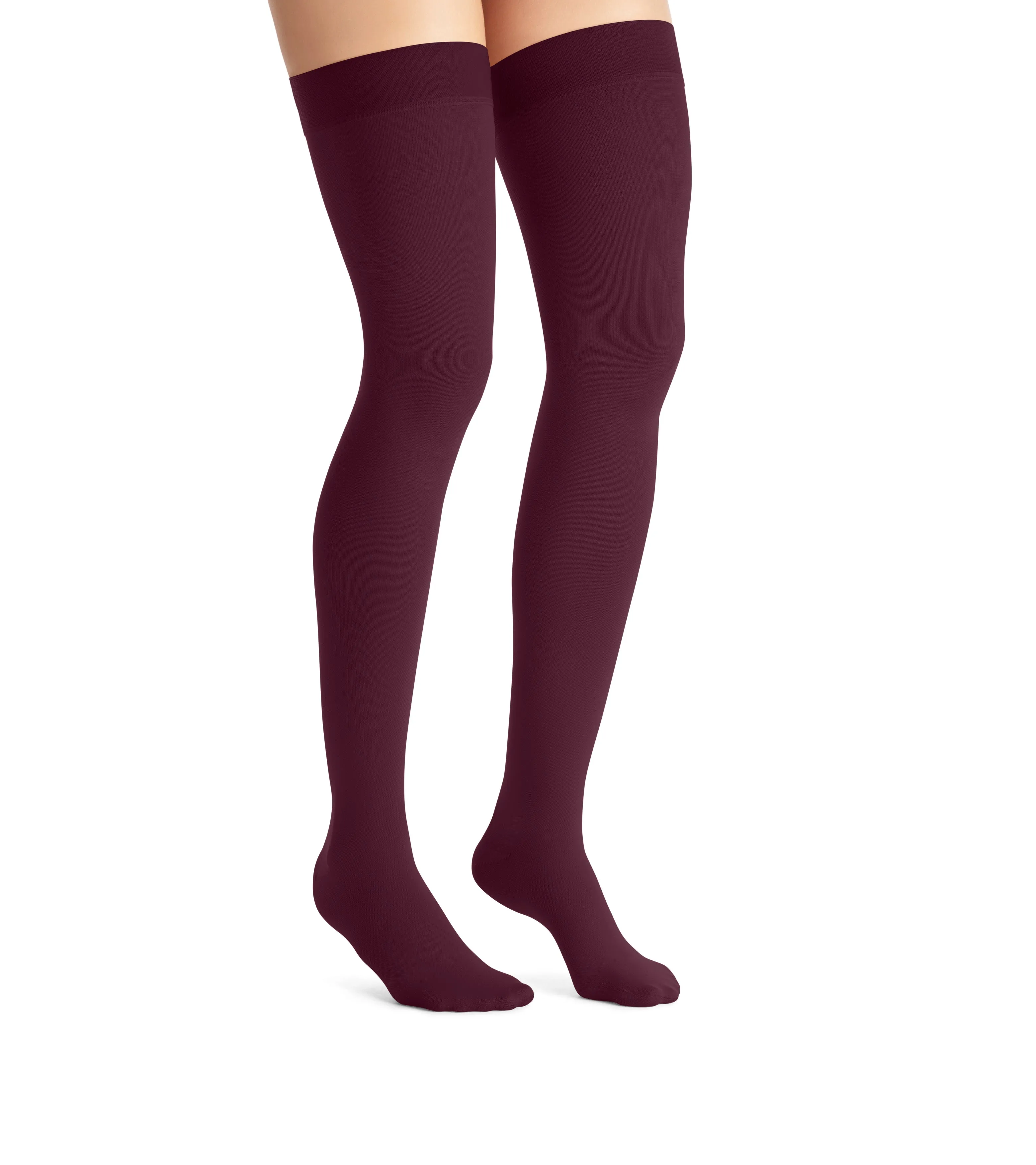 JOBST Opaque Compression Stockings 20-30 mmHg Thigh High Silicone Dot Band Closed Toe