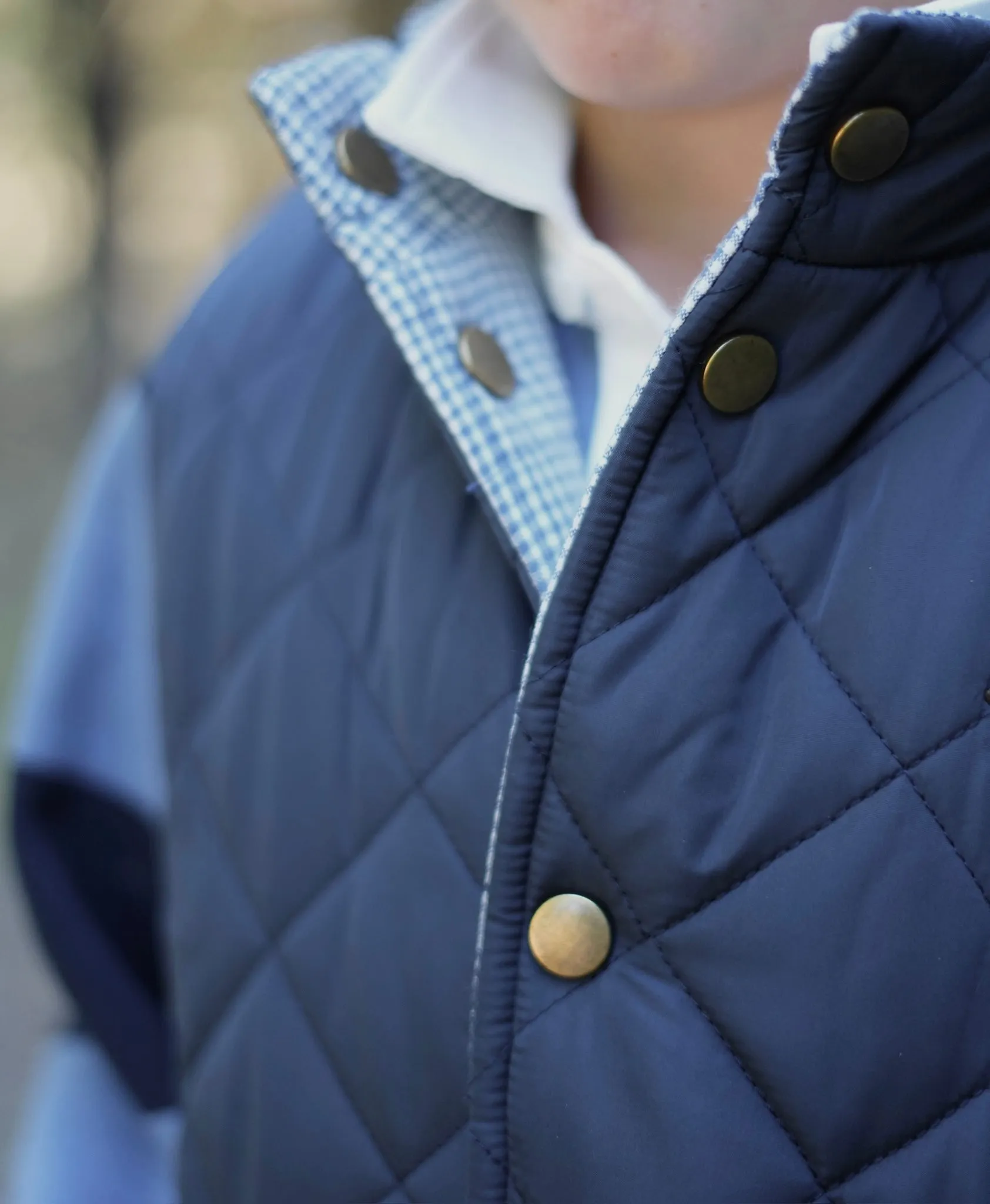 Jubee & Co Sawyer Vest (Gingham/Navy)