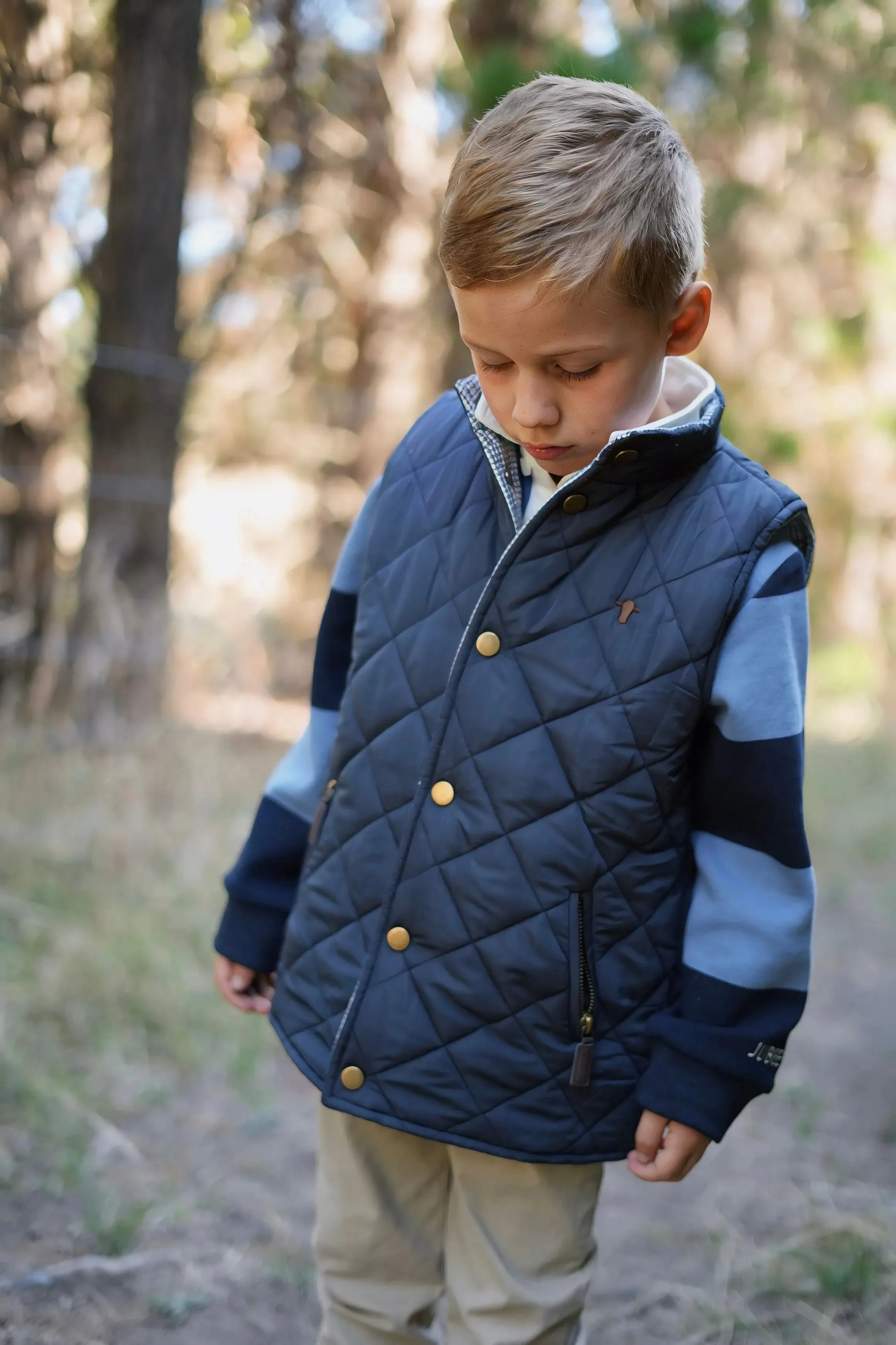 Jubee & Co Sawyer Vest (Gingham/Navy)