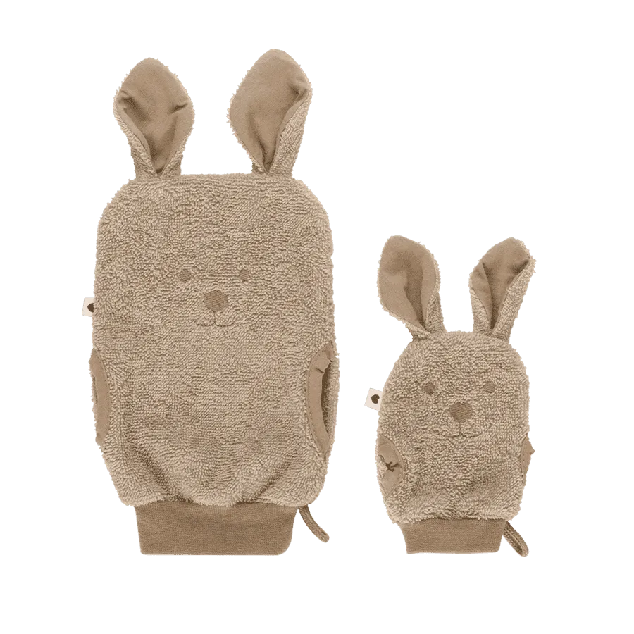 Kangaroo Bath Mitts- Vanilla