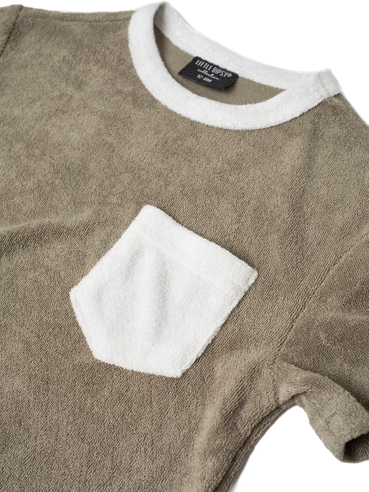 Khaki Green Terry Cloth Tee