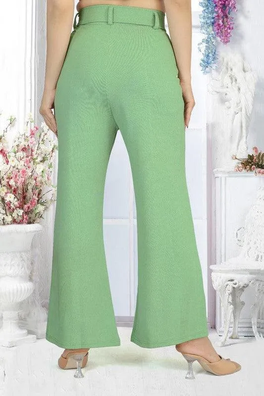 KV Fashion Regular Fit Women Light Green Trousers