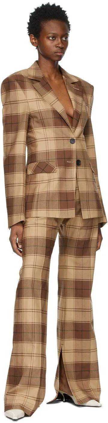 Kwaidan Editions Brown Plaid Blazer