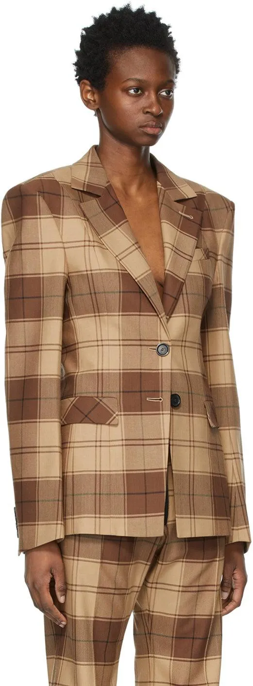 Kwaidan Editions Brown Plaid Blazer