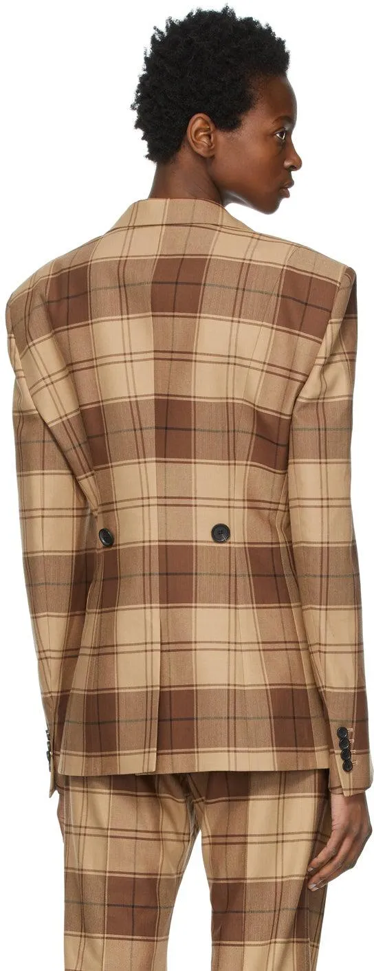 Kwaidan Editions Brown Plaid Blazer