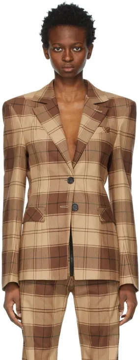 Kwaidan Editions Brown Plaid Blazer