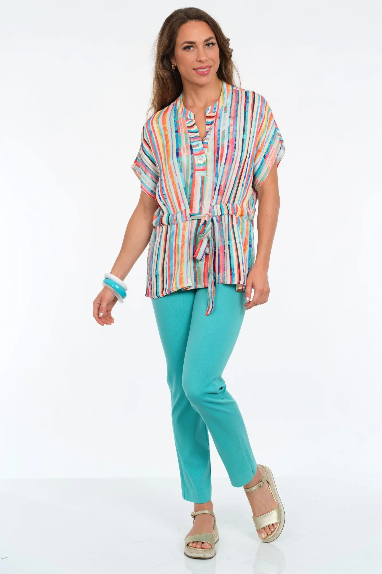 LIOR Women's Tapered Ankle Pant In Twill Denim - "Sasha"