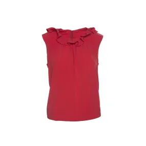 Lucia Ruffle Top in Performance Stretch