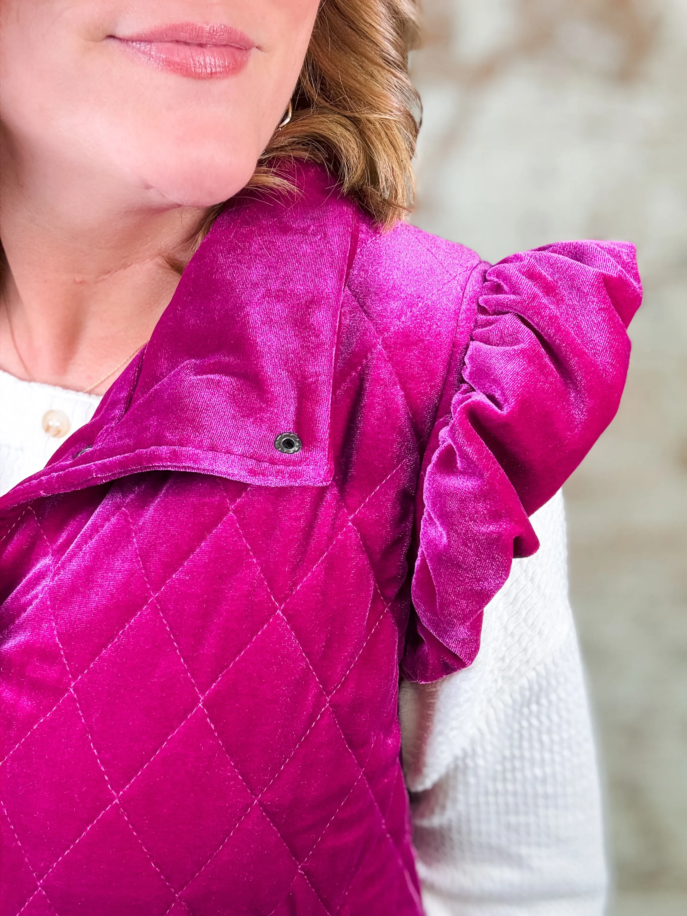Lynda Vibrant Velvet Vest