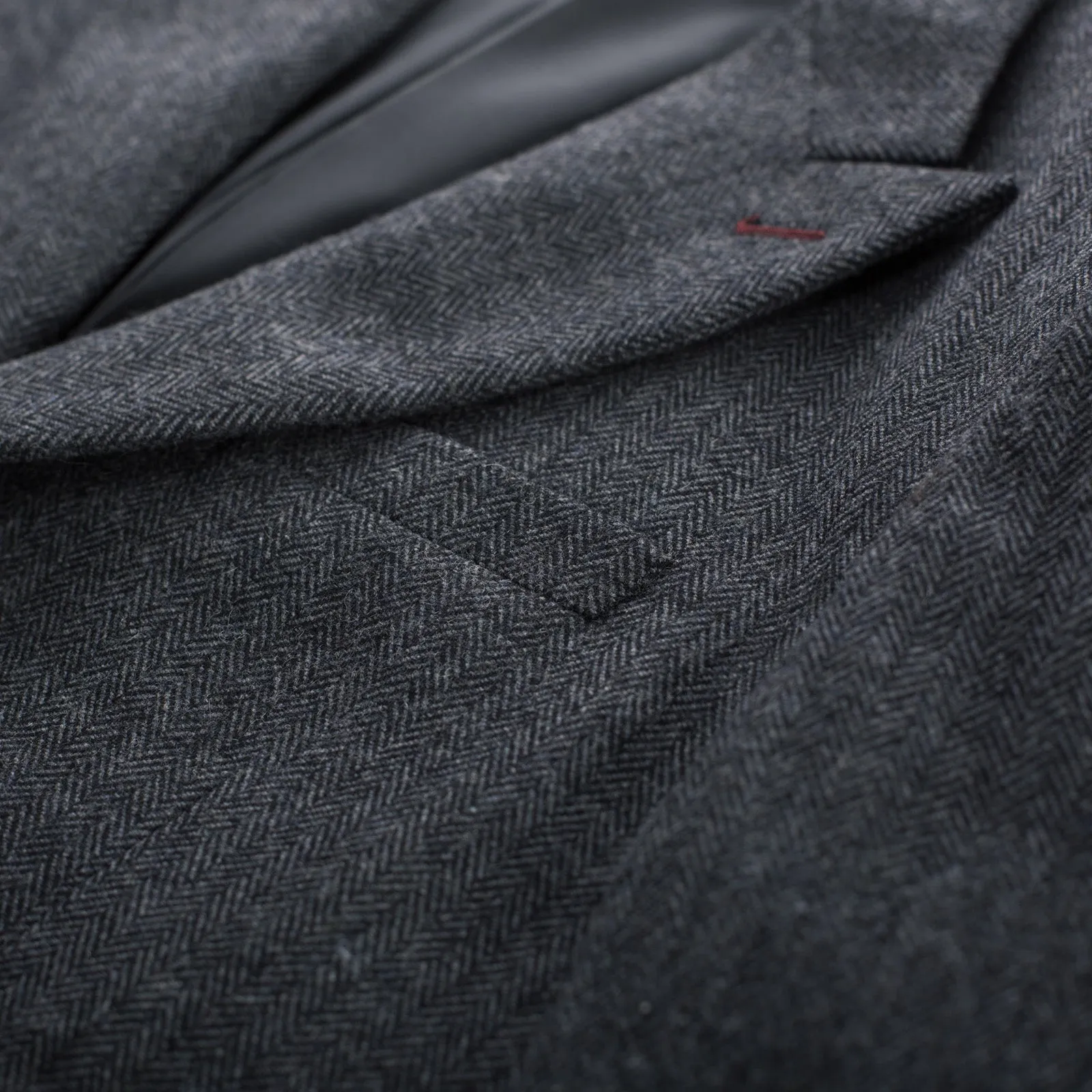 Men's Herringbone Two Button Blazer British Wool Blend Vintage Sport Coats