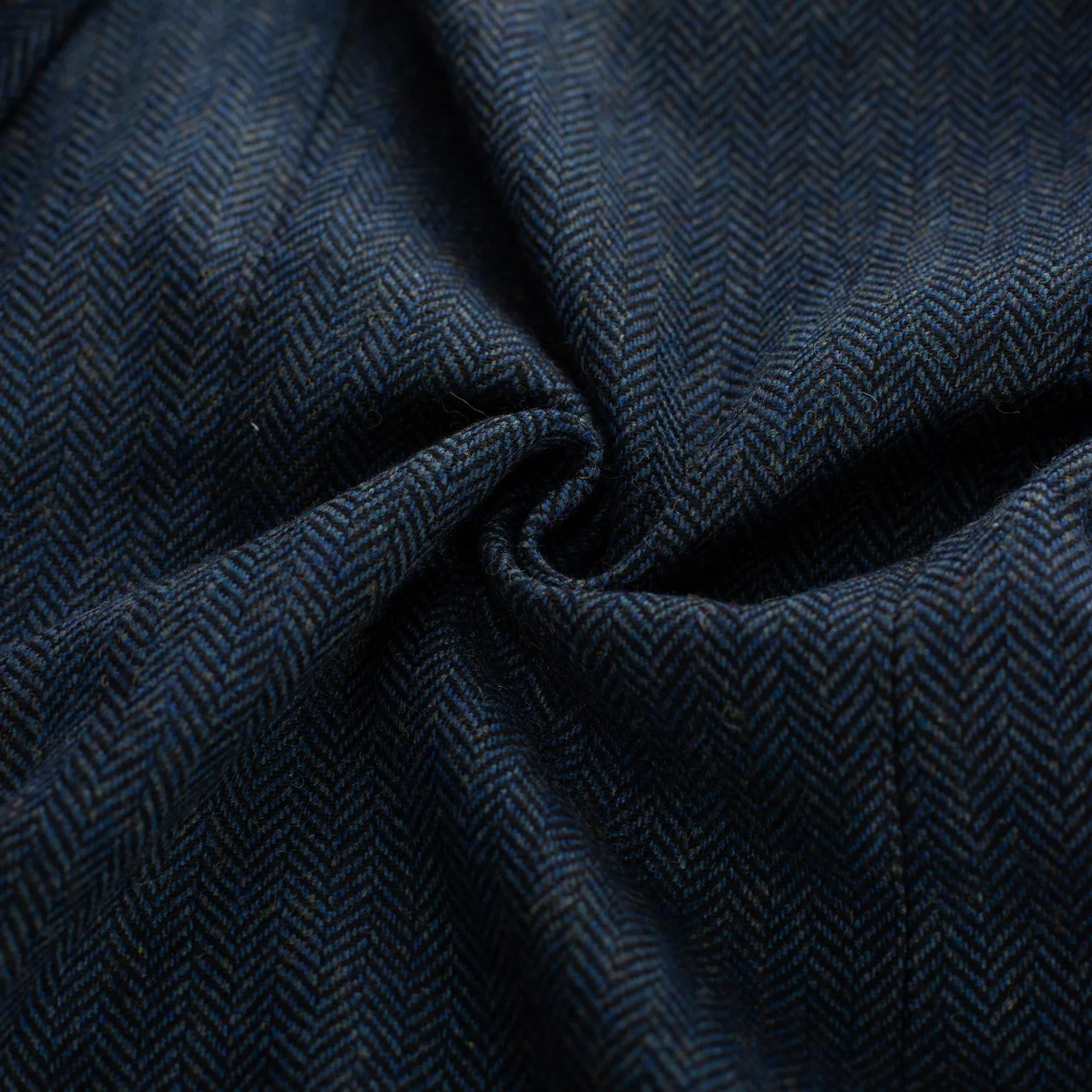 Men's Herringbone Two Button Blazer British Wool Blend Vintage Sport Coats