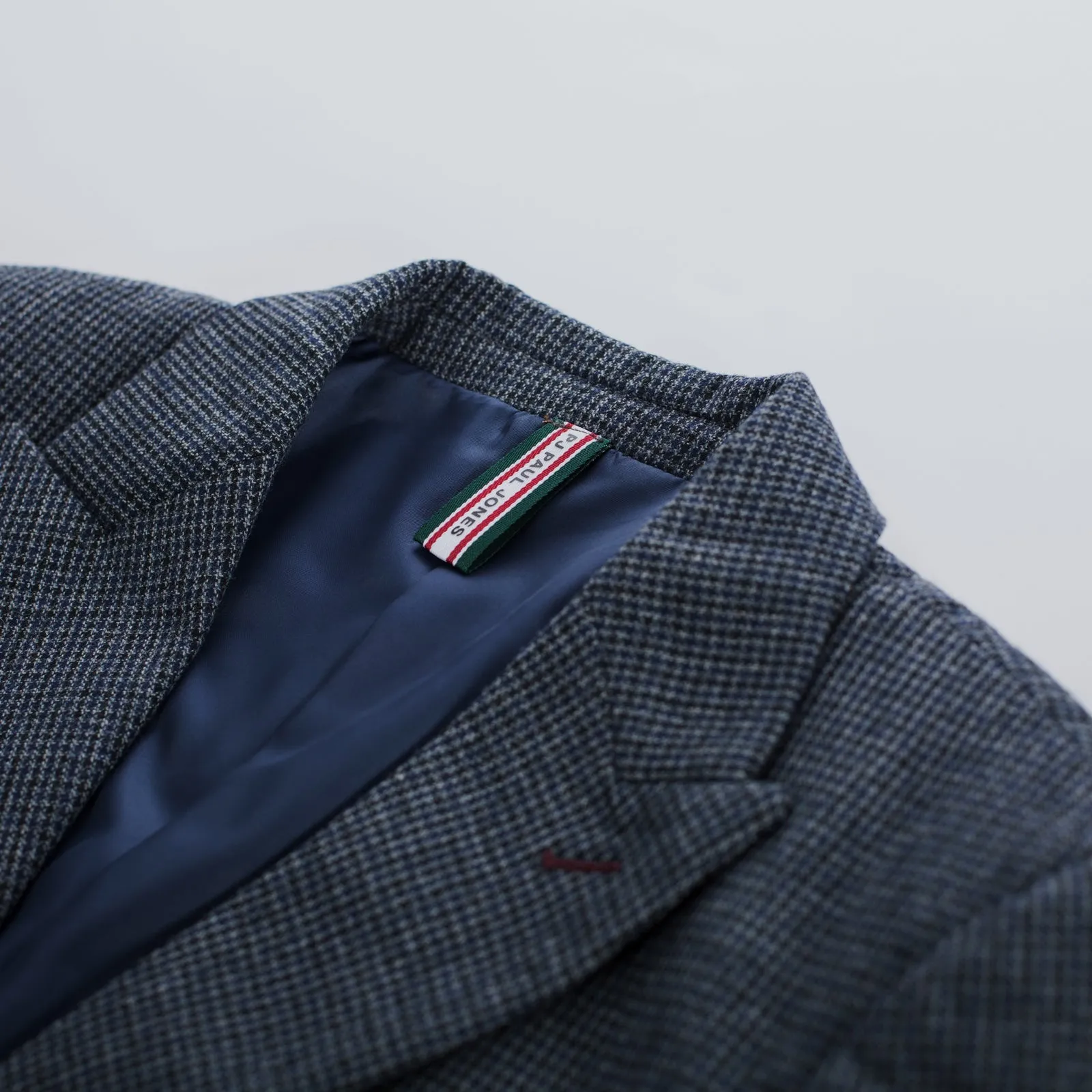 Men's Herringbone Two Button Blazer British Wool Blend Vintage Sport Coats