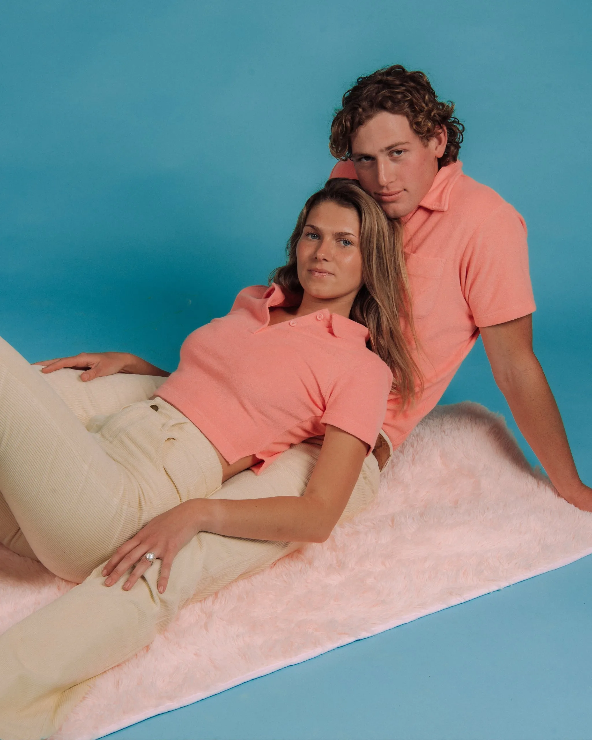 Men's Terry Polo (Watermelon)