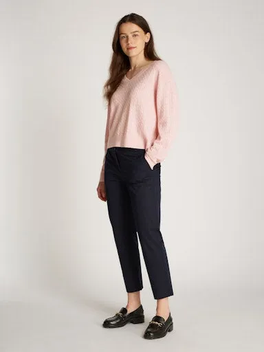 Mini Cable V-Neck Sweater