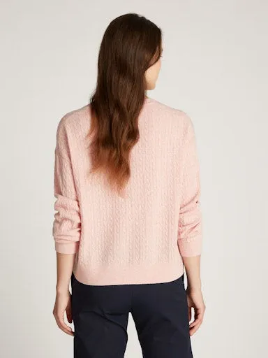 Mini Cable V-Neck Sweater