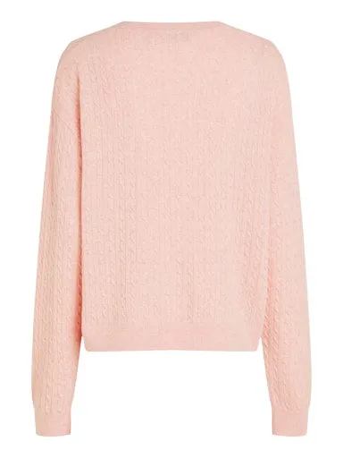 Mini Cable V-Neck Sweater