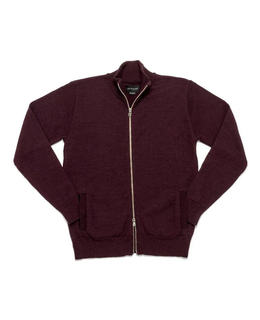 Mockneck Sweater Maroon