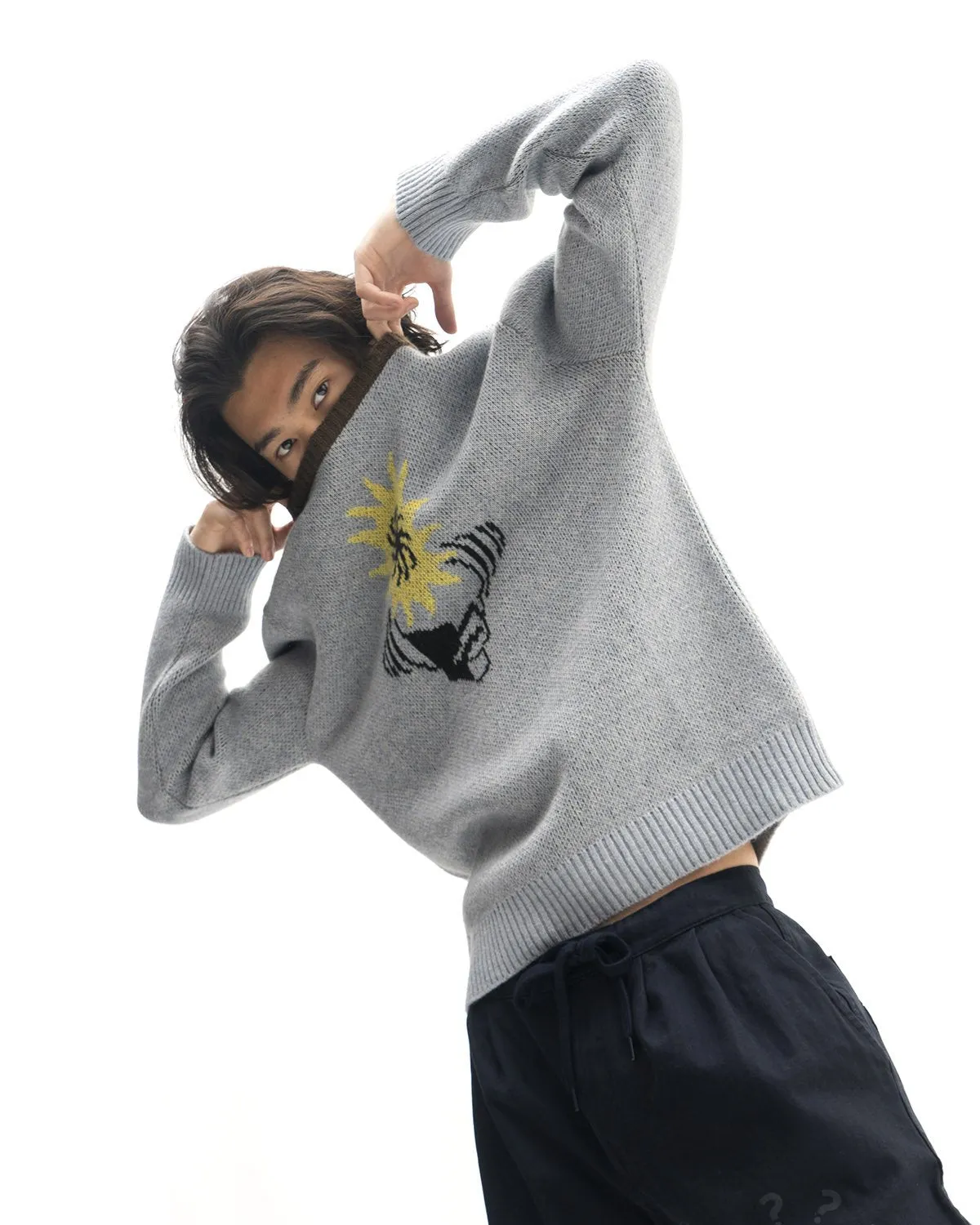 Mondo Knit Crewneck Sweater - Teal